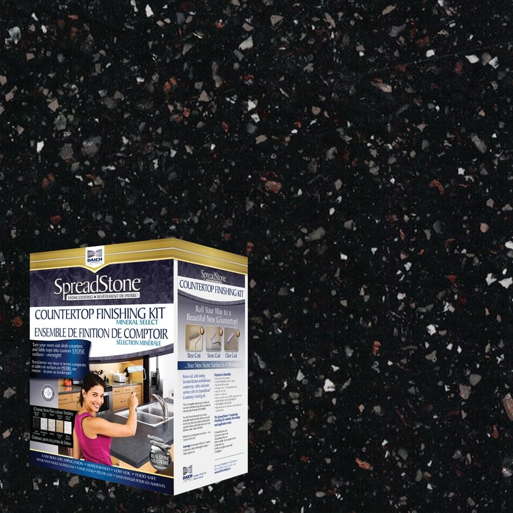 Daich DCT-MNS-VB Quart Spreadstone Mineral Select Countertop Refinishing Kit, Volcanic Black