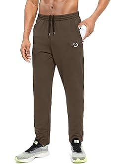 G Gradual Men's Sweatpants with Zipper Pockets Tapered Track Athletic Pants for Men Running, Exercise, Workout