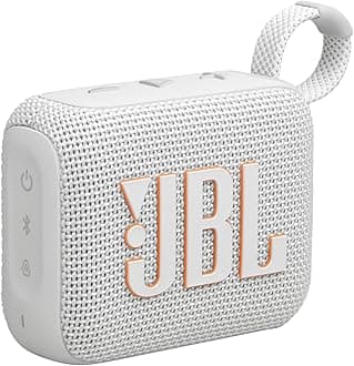 JBL GO 4 – Ultra-Portable Bluetooth Speaker with AURACAST, Powerful Sound, 15H Playtime & Sleek Design, JBLGO4WHT, White
