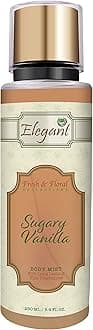 Elegant Sugary Vanilla Body Mist Spray – 250ML – Fine Perfumed Fragrance Mist | Aromatic, Long-Lasting Premium Scent, 8.45 fl. Oz.