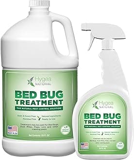 Hygea NaturalBed Bug Spray DIY Kit- Lice Spray Treatment- Non-Toxic, Odorless,Safe for children and pets, All water safe surfaces- At home extermiantion with guide- Includes bed bug spray and Refill