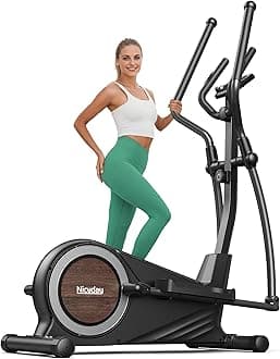 Niceday Elliptical Exercise Machine, Elliptical Machine for Home, Magnetic Elliptical Trainer with 15.5IN-19IN Stride, 16 Resistance Levels, 400LBS Loading Capacity, Support Kinomap APP