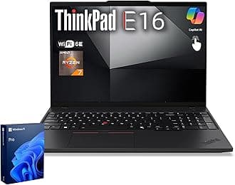 Lenovo ThinkPad E16 Gen 2 Business Laptop, 16" FHD+ Anti-Glare Touchscreen, AMD Ryzen 7 7735U, 64GB DDR5, 1TB SSD, Wi-Fi 6E, Fingerprint, Backlit, Webcam, Windows 11 Pro