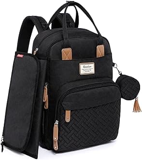 RUVALINO Diaper Bag Backpack, Neutral All-in-One Baby Bags for Boy Girl, Multifunction Travel Backpack