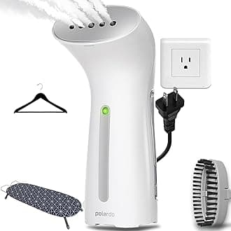 Portable Travel Garment Steamer for Clothes, Metal Steam Head, 25s Heat Up, Pump System, Mini Size, Handheld Steamer for Any Fabrics, No Water Spitting, 120V