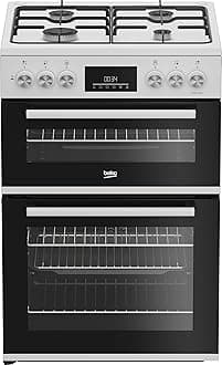 Beko 60cm Dual Fuel Cooker - White - A Rated [Energy Class A]