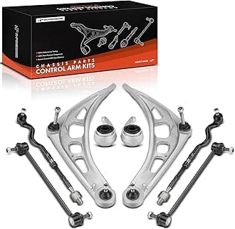 8Pcs Front Suspension Kit, Lower Control Arm & Bushing, Sway Bar Link, Inner Outer Tie Rod End, Compatible with BMW E46-1999-2008-318i 323Ci 323i 325Ci 325i 328Ci 328i 330Ci 330i Z4