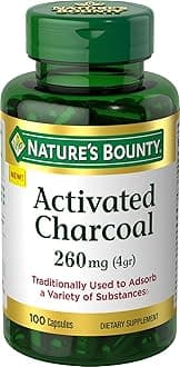 Nature's Bounty Activated Charcoal, 260 mg, 100 Capsules