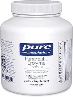 Pure Encapsulations Pancreatic Enzyme Formula - Digestive Enzymes for Digestion - Strengthens Gut Health* - Targeted Delivery Capsules - Gluten Free & Non-GMO - 180 Capsules