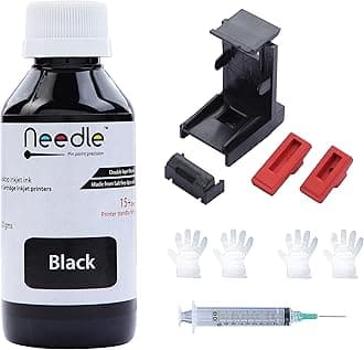 - Needle 100gms Cartridge Refill Ink | Made in India | Compatible with Inkjet Printers | Easy Ink Refilling Solution (Black)