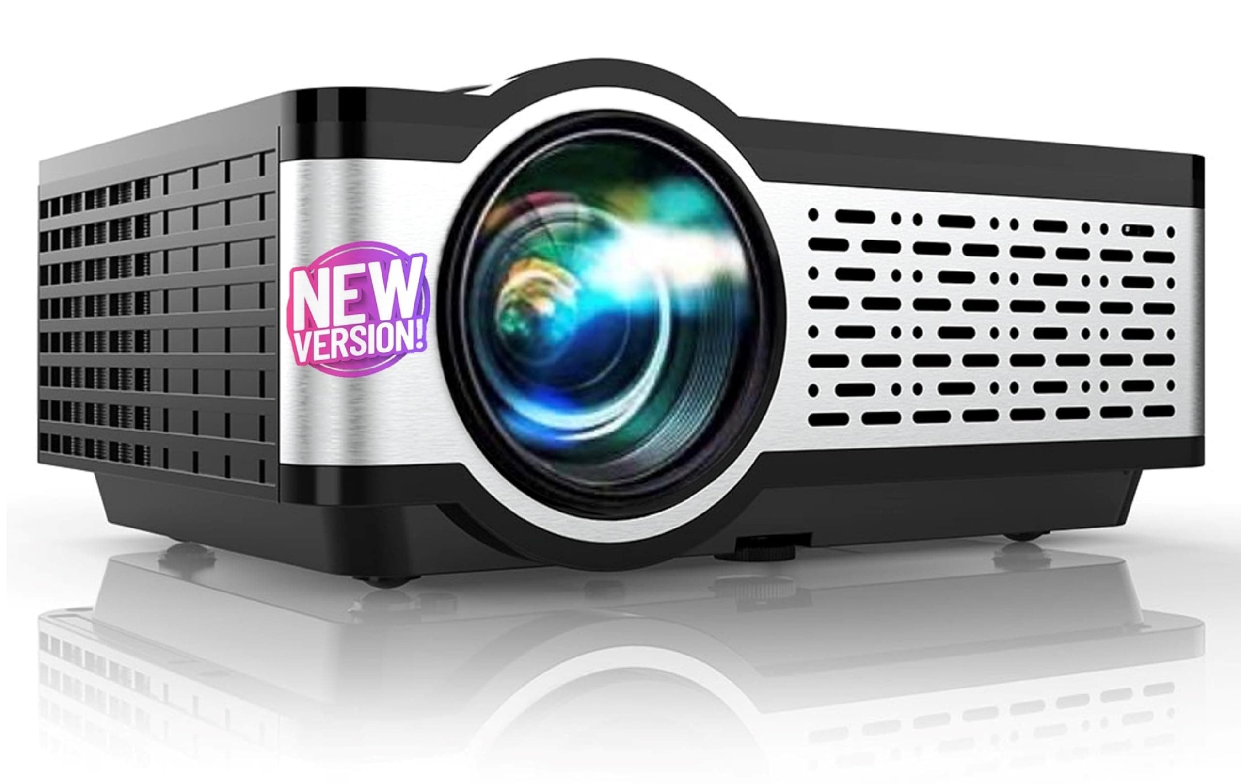 E Gate i9 Pro-Max 4X Brighter Bluetooth Projector 4k Ultra HD,400 ISO Lumens & 840fc Mega Brightness, Full HD 1080p Native, 210" (534 cm) Screen | AV, VGA, HDMI, SD Card, USB, AUX, inbuilt Speaker