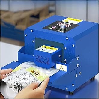 Heat Sealer Machine,Continuous Roller Sealer Automatic Plastic Sealing Machine,Bag Sealer For Cookies,Small Shops,Home Kitchen,285x188x188mm