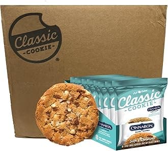 Classic Cookie Soft Baked Cinnabon® Cookies made with Cinnamon and Cream Cheese Chips, Full Case of 12 Boxes, 96 Individually Wrapped Cookies