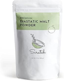 Diastatic Malt Powder for Baking - (10oz) Dried Barley Malt for Baking Bread - Bread Improver - Premium Baking Ingredients for Breads, Pizzas, Pretzels, Desserts, Shakes and More