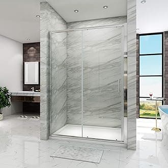 ELEGANT 1000mm Sliding Shower Enclosure for Wetroom Cubicle in 6mm Safety Glass Screen Shower Door