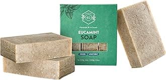Crate 61 Organics, Handmade in Canada, Plant Based Cold Process Natural Bar Soap For Face And Body, With Premium Essential Oils, For Men And Women 3 Pack (Eucamint)