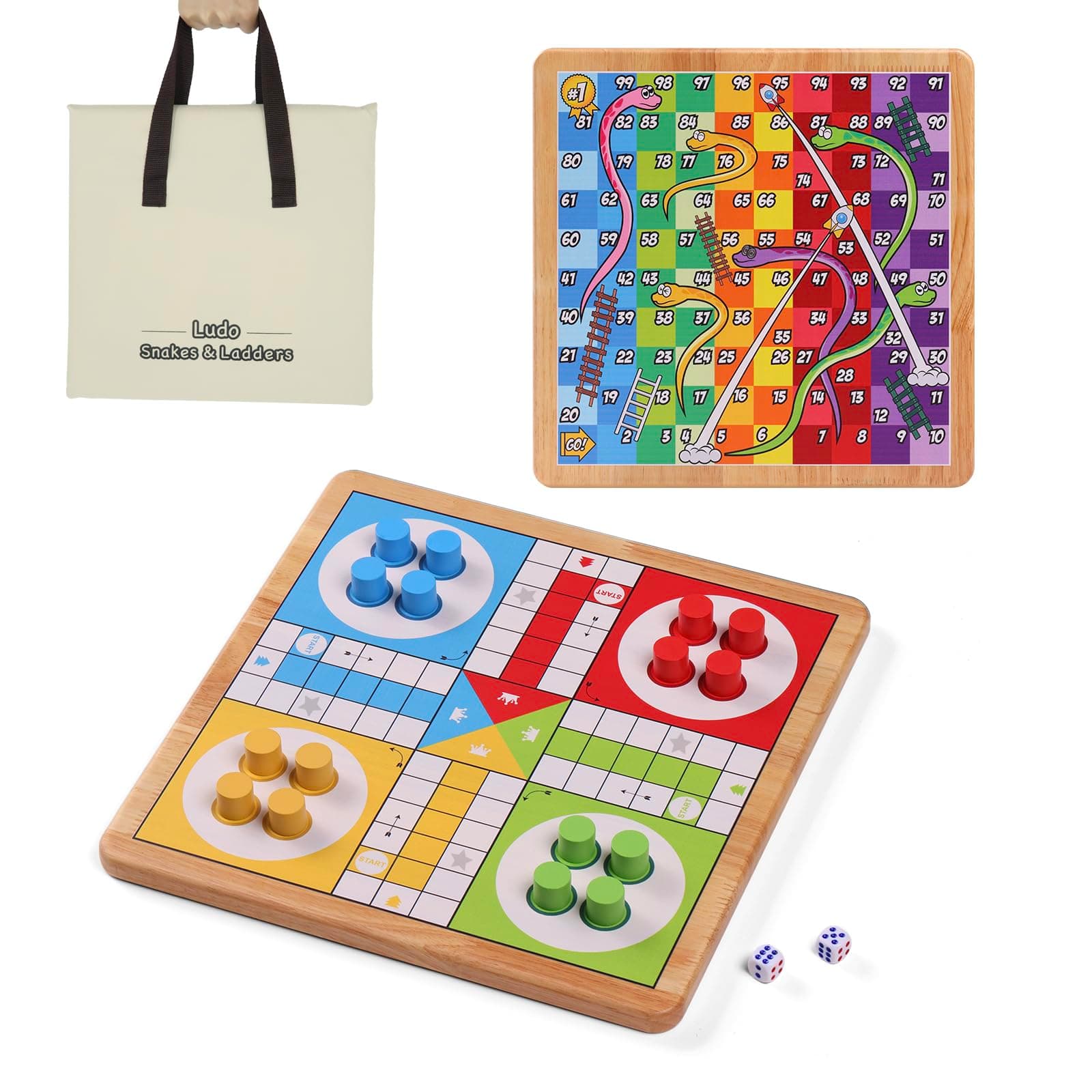 Ludo Board Game + Snakes&Ladders Board Game