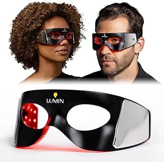 Luminator LED Eye Mask for Dark Circles & Wrinkles, Red Light Therapy Device with Collagen-Boosting LEDs, Adjustable Fit
