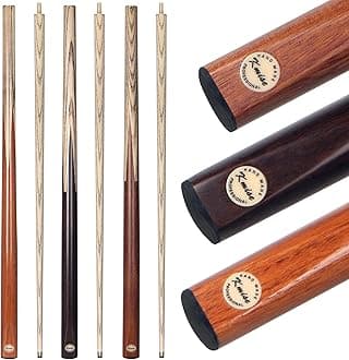 Kmise 57 inch Pool Cue, 19oz Cue Stick with 9.5mm Professional Tip, Handcraft, Made of Chacate Preto Wood, Bar or House Use for Men or Women, Pool Sticks for Adults (3 Sets)