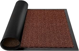 BLADO Washable Door Mats Indoor & Outdoor - Non-Slippery Heavy Duty Doormats Indoor - Stylish & Large Rubber Door Mat - Perfect Dust Grabbing Outdoor & Indoor Door Mat (Rust, 45cm x 75cm)