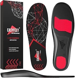 Anti-Fatigue Insoles for High Arch Support - Orthotics for Men Women - Plantar Fasciitis, Foot Pain Relief - Ideal for Boots, Sneakers, Hiking