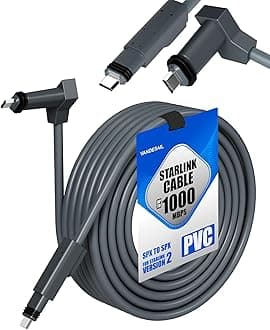 for Starlink Cable Gen 2, Compatible Starlink Cable Replacement Cable, 1000Mbps High Speed, Waterproof Grey for Starlink Gen2-35FT(10M)