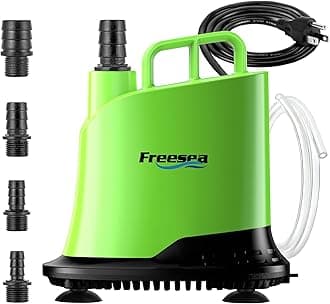 FREESEA Submersible Water Pump For Fountain: 900 GPH 60W Adjustable Sump Pump For Pond Aquarium Hydroponic