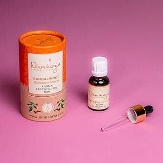 Nirmalaya Sandalwood Fragrance essential Oil 15ml | Premium Aroma Oil for Diffuser, Candle & Soap Making | Long Lasting Sandalwood Scent for Home Fragrance, Aromatherapy & Air Freshener