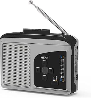 AM/FM Radio Cassette Player Recorder, Voice Recorder, MYPIN Portable Walkman Cassette Player, Audio Cassette Tape to Digital MP3 Converter Player with Built-in Speaker Earphone, No Need Computer