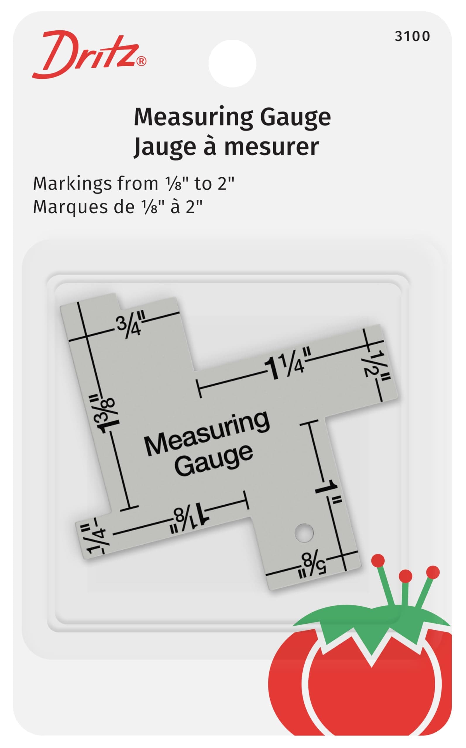 Dritz 3100 14 in 1 Measuring Gauge, Silver