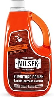 Milsek Furniture Polish and Wood Cleaner with Orange Oil - Multipurpose Cleaning Supplies for Home and Household from Hardwood Floors to Kitchen Cabinets- 64 Fl Oz (Pack of 1)