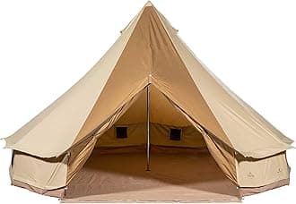 TETON SportsSierra Canvas Tent; Waterproof Bell Tent for Family Camping in All Seasons