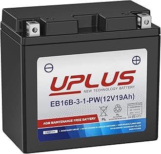 UPLUS Replacement Battery YB16CL-B 12V 19AH EB16B-3-1 Maintenance Free Batteries for Jet Ski Personal Watercraft UTV ATV