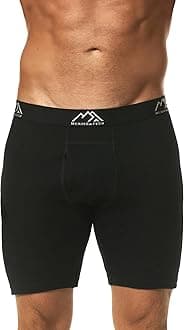 Merino.techMerino Wool Boxer Briefs Men - Merino Wool Underwear Breathable Dry Fit Comfy Sports Base Layer for Men