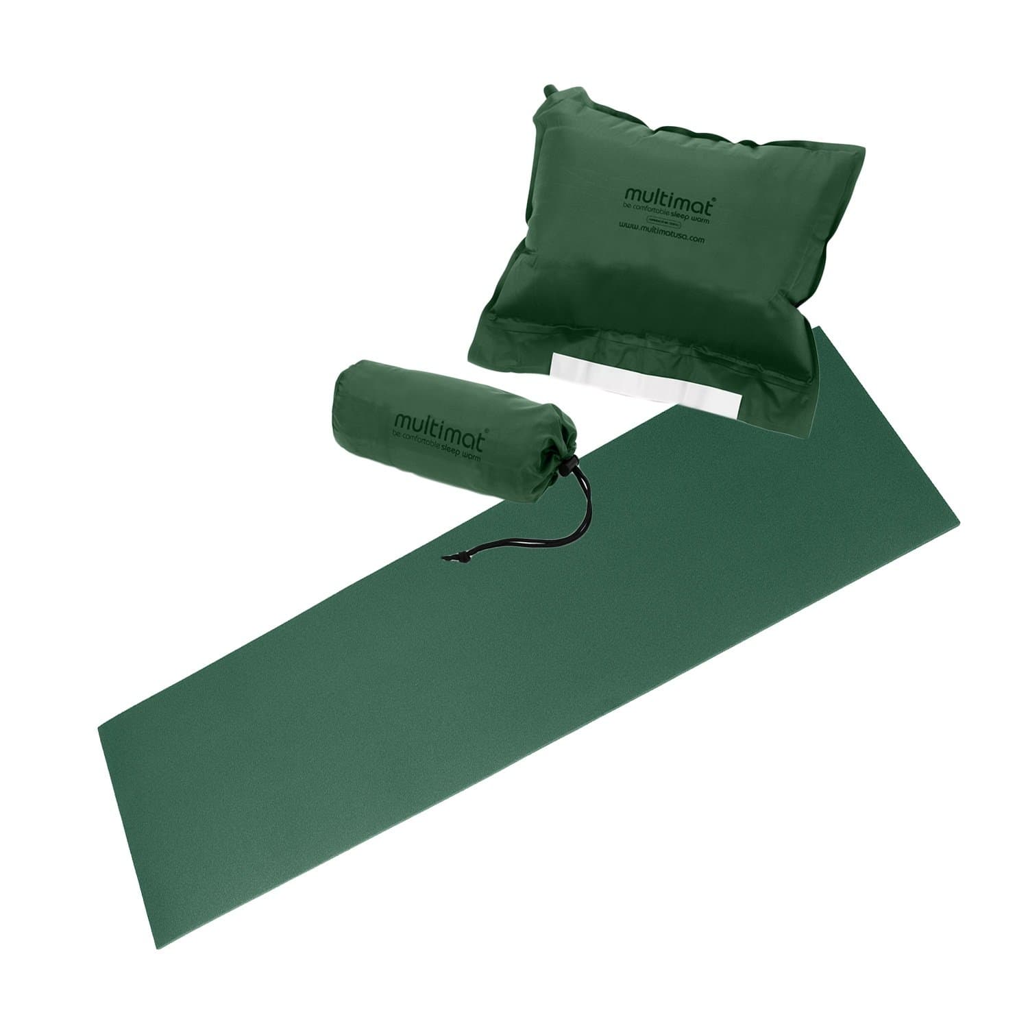 Multimat Trekker Mat and Pillow Combo, Hunter Green