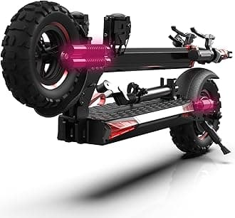 Off Road Electric Scooter Adults, 1200/1600W Motor, 48V 18/21AH Battery, 11" All-Terrain Tires, Heavy Duty E-Scooter with Dual Suspension with Seat