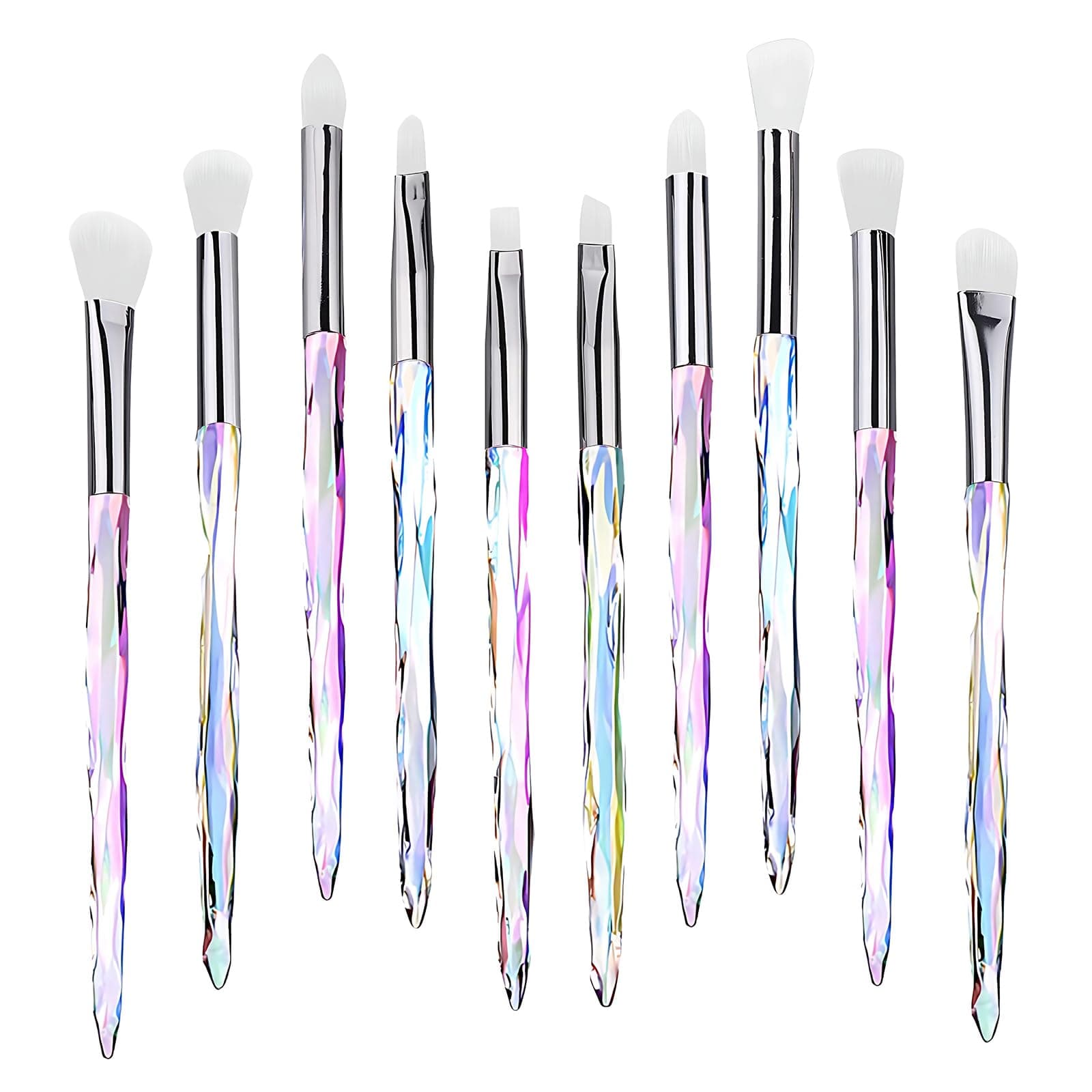 10PCS Crystal Makeup Eye Brush Set