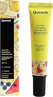 QUENCH BOTANICS Vitamin C Revitalizing Under Eye Gel with Yuzu Lemon Extracts | Instantly Brightens Under Eye | Reduces Dark Circles, Puffiness & Fine Lines | Made in Korea (15ml)