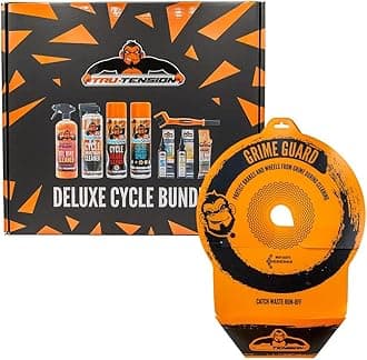 Tru-Tension | Grime Guard Deluxe Bundle | 9 Piece Bicycle Kit | Protect Brakes & Wheels During Cleaning