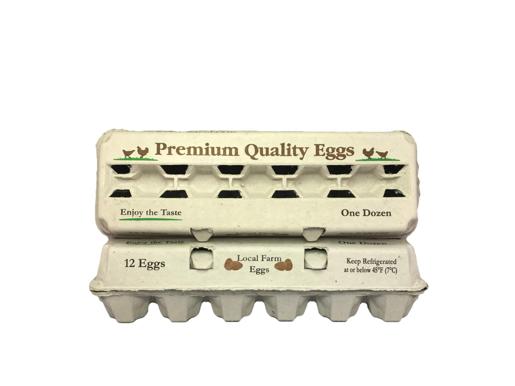 12ct Brown/Green Design Egg Carton - 100pcs