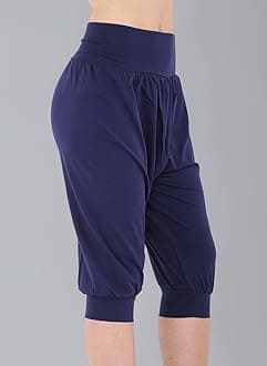 Womens Shorts Cropped Harem Pants 3/4 Baggy Ali Baba Yoga Trousers Stretch Leggings 8-26