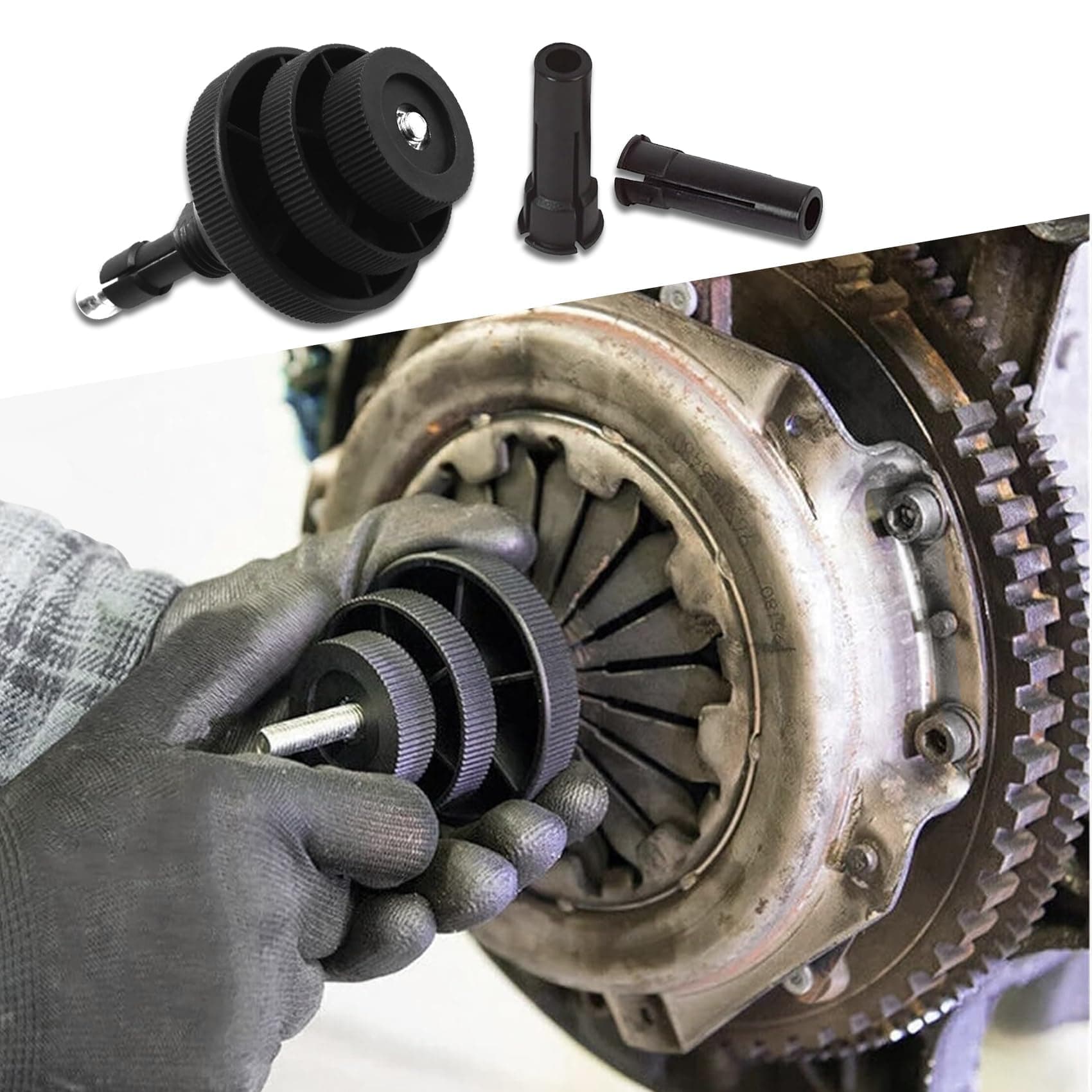 Clutch Alignment Tool Kit for Car, Clutch Alignment Centering Tool, Auto Clutch Plate Correction Tool, Automobile Centering Installation Supplies, Alignment Correction Tool Kit Suitable for Cars, SUVS