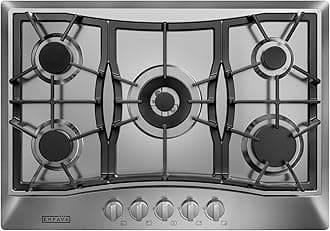30 Inch Built-in Gas Cooktop with 5 Sealed SABAF Burners, Stainless Steel Surface, LPG/NG Convertible, Flame Failure Protection, Dishwasher Safe Grates