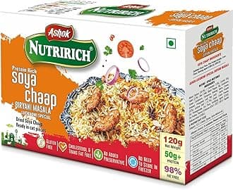 Ashok Nutririch Soya Chaap with Biryani Masala 120g (Pack of 2)