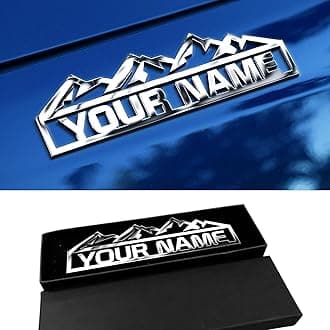 Custom Car Emblem Gift for Cars Lovers, Personalized Vechicle Gifts Race Sign Truck Letter 3D Customized Badges for Boats Motorbike Side Rear Front Hood Trunk Door (Adventure)