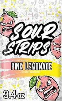 SOUR STRIPS Pink Lemonade Flavored Peg Bag, 3.4 oz.