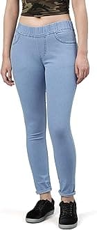 Women's Slim Fit Mid Rise Jeggings -, Skinny, Wide Leg Jean, Elasticated