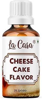 La Casa Classic Cheesecake Flavor Essence | Oil Soluble Flavor for Bakery, Ice-cream, Sweets, Chocolates | 30g |