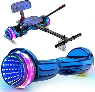 Hoverboards 6.5” Two-Wheel Self Balancing Electric Scooter with LED Light Flash Lights Wheels with UL 2272 Certified and Carry Bag(red)