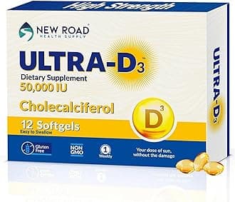 ULTRA-D3 New Road Health Supply, High-Potency Vitamin D3 50,000 IU, Once-Week...